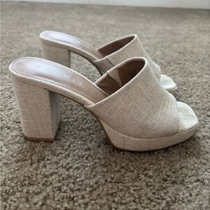 Esprit Beige Textured Heels